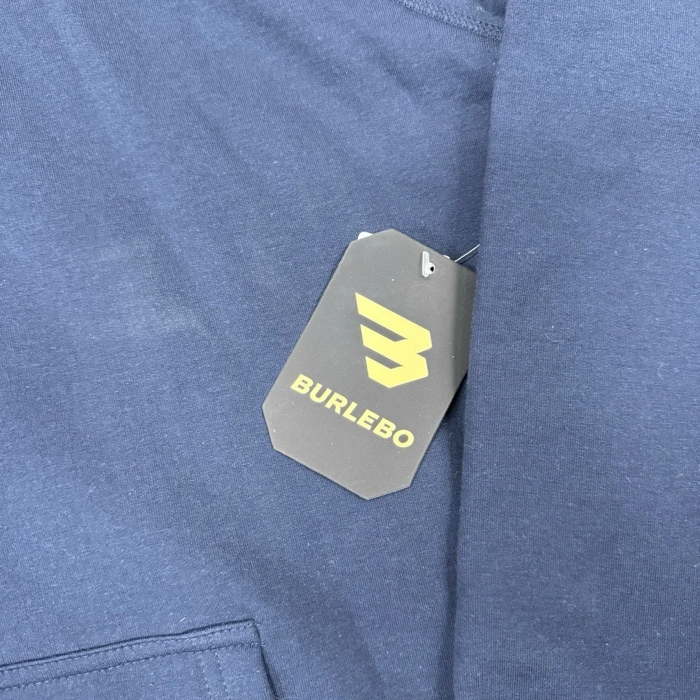 NWT Burlebo Navy Blue Flying Duck Men's Hoodie Pullover Sz XL Outdoor - Picture 4 of 8